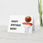 バスケッおもしろいトル誕生日 カード (正面)