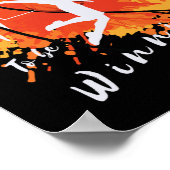 バスケッおもしろいプ生まれが優勝するスポーツデザイン ポスター (角)