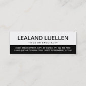 バスケッはっきりしたトボール（色をカスタマイズ可能） スキニー名刺 (裏面)