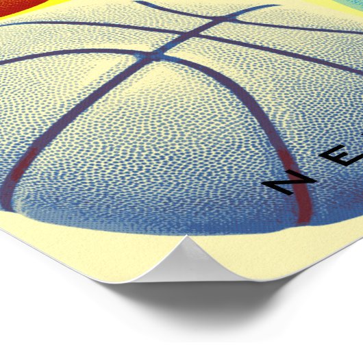 バスケッやる気を起こさせるプの芸術を与え決して上にポップ・アートのしない ポスター (角)