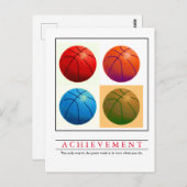 バスケッやる気を起こさせるボーポップ・アートのル芸術 ポストカード (正面/裏面)