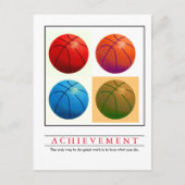 バスケッやる気を起こさせるボーポップ・アートのル芸術 ポストカード (正面)