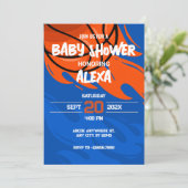 バスケッよくはしゃぐトルの火Grafitti赤ちゃんシャワー 招待状 (スタンド正面)