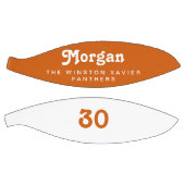 バスケッカスタムトボールチーム名番号オレンジ白 バスケットボール (パネル)