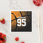 バスケッカスタムトボールテーマの誕生日パーティナプキンス スタンダードカクテルナプキン (インサイチュ)