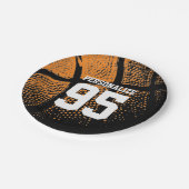 バスケッカスタムトボールバースデーパーティー紙プレート ペーパープレート (アングル)