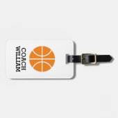 バスケッカスタムトボール選手のトラベルラゲージタグ ラゲッジタグ (正面横)