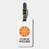 バスケッカスタムトボール選手のトラベルラゲージタグ ラゲッジタグ (正面縦)