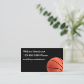 バスケッカッコいいトルテーマモダンシンプルビジネスカード 名刺 (スタンド正面)