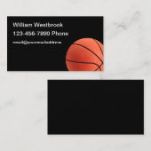 バスケッカッコいいトルテーマモダンシンプルビジネスカード 名刺 (正面/裏面)