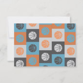 バスケックールトバーバルミツワーパーティーカード 招待状 (裏面)