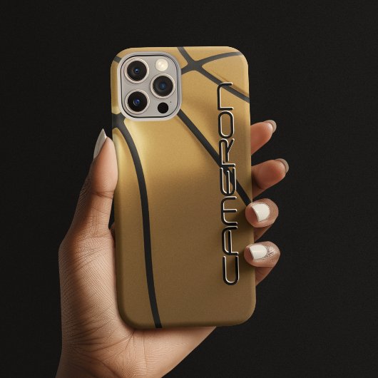 バスケックールトボール名金ゴールド&ブラック Case-Mate iPhoneケース