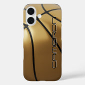 バスケックールトボール名金ゴールド&ブラック Case-Mate iPhoneケース (裏面)
