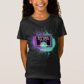 バスケッグランジプ絵を描（ばちゃばちゃ）跳ねる誕生日オールスター Tシャツ (正面)