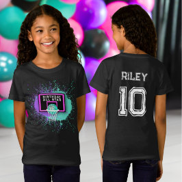 バスケッグランジプ絵を描（ばちゃばちゃ）跳ねる誕生日オールスター Tシャツ