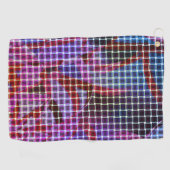 バスケッスタイルダークピンク、ブルー、薄紫のトーン ゴルフタオル (横)