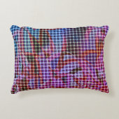 バスケッスタイルダークピンク、薄紫、紫の色調 アクセントクッション (正面)