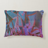 バスケッスタイルダークピンク、薄紫、紫の色調 アクセントクッション (裏面)