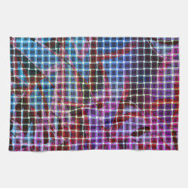 バスケッスタイルダークピンク、薄紫、紫の色調 キッチンタオル