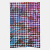 バスケッスタイルダークピンク、薄紫、紫の色調 キッチンタオル (縦)