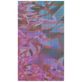 バスケッスタイルダークピンク、薄紫、紫の色調 テーブルクロス (正面)