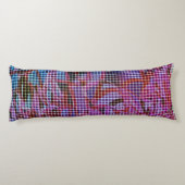 バスケッスタイルダークピンク、薄紫、紫の色調 ボディピロー (裏面)