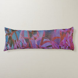 バスケッスタイルダークピンク、薄紫、紫の色調 ボディピロー