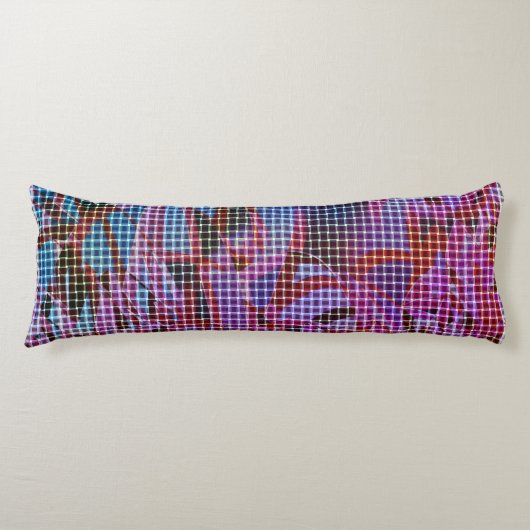 バスケッスタイルダークピンク、薄紫、紫の色調 ボディピロー (正面)