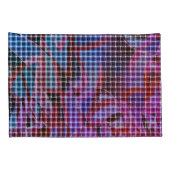 バスケッスタイルダークピンク、薄紫、紫の色調 枕カバー (裏面-右)