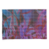 バスケッスタイルダークピンク、薄紫、紫の色調 枕カバー (正面右)