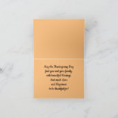 バスケットとリスの感謝の日 カード (内部)