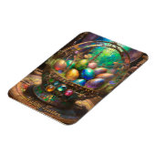 バスケットにカラフル入ったスティームパンク復活祭の卵 マグネット (左側)