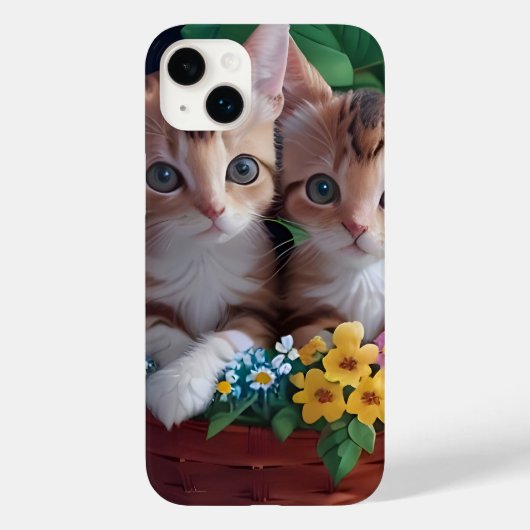 バスケットに入ったかわいい子猫たち|過去記事 Case-Mate iPhoneケース (裏面)