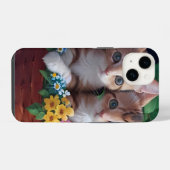 バスケットに入ったかわいい子猫たち|過去記事 iPhoneケース (裏面横)