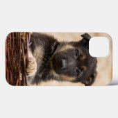 バスケットに入ったドイツの羊飼い犬 Case-Mate iPhoneケース (裏面 (横))