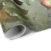 バスケットに入ったリンゴ絵を描の切り離 ラッピングペーパー (ロールコーナー)