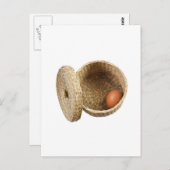 バスケットに入った卵 ポストカード (正面/裏面)