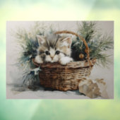 バスケットに入った子猫 ウィンドウサイン (シート3)