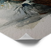 バスケットに入った子猫 ポスター (角)