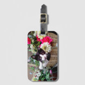 バスケットに入った子猫 ラゲッジタグ (正面縦)