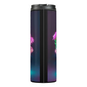 バスケットに入った明るい色の花のモノグラム | タンブラー (裏面)