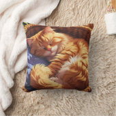 バスケットに入った猫の寝床 クッション (ブランケット)