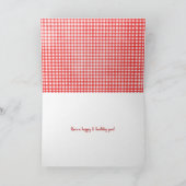 バスケットに入った誕生日のリンゴ カード (内部)