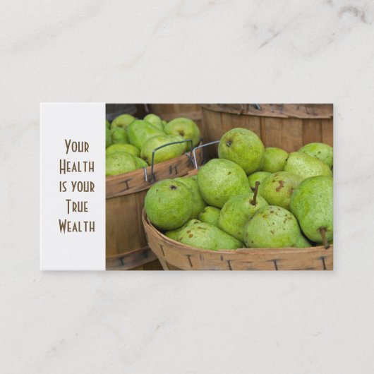 バスケットに入れたての梨 名刺 (正面)