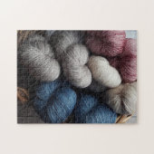 バスケットに入れるクラフトヤーンのスプール ジグソーパズル (横)