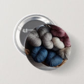 バスケットに入れるクラフトヤーンのスプール 缶バッジ (正面&裏面)