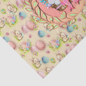 バスケットに座って可愛いイースターバニー 薄葉紙 (詳細)