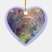 バスケットに白いプードルオーナメント セラミックオーナメント (裏面)