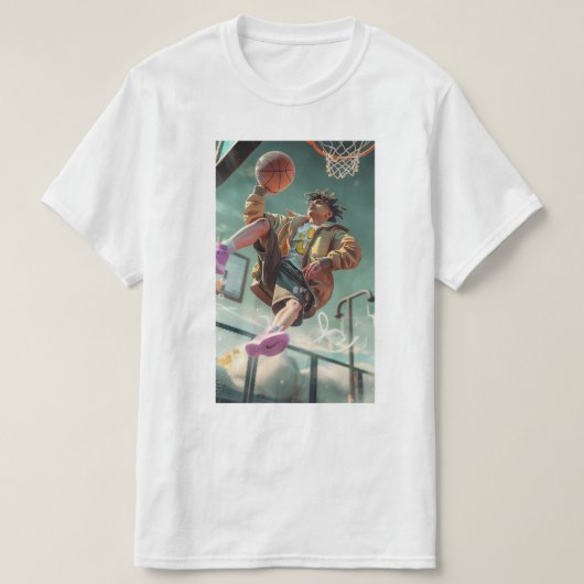 バスケットのアウラ Tシャツ (デザイン正面)
