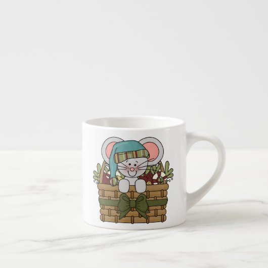 バスケットのクリスマスのマウス エスプレッソカップ (右)